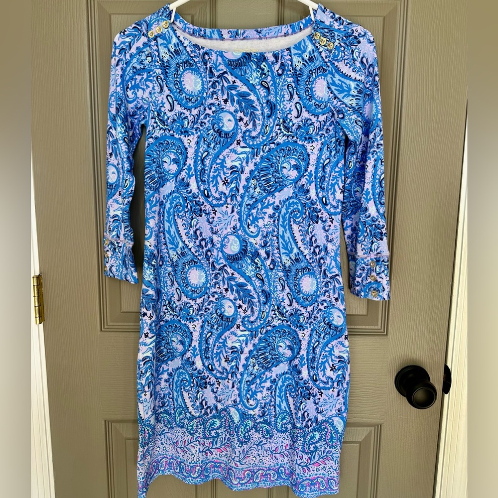 Lilly Pulitzer Paisley 3/4 Sleeve Dress
